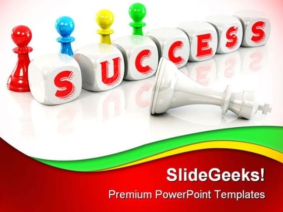 Cubes Success Communication PowerPoint Backgrounds And Templates 0111