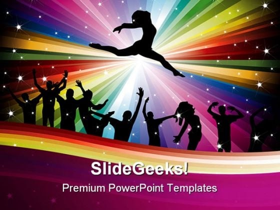 Dance Music Abstract PowerPoint Themes And PowerPoint Slides 0811
