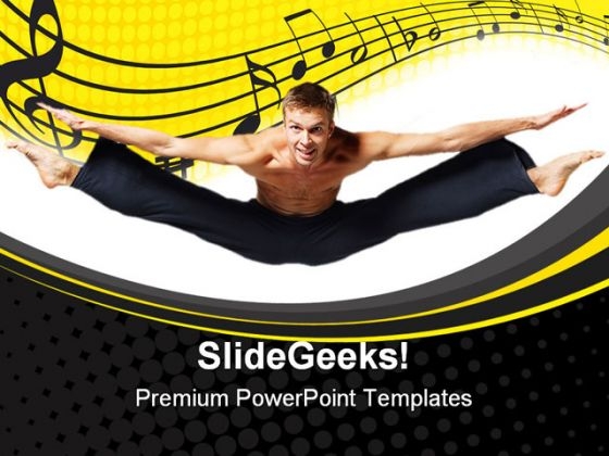 Dancer Entertainment Music PowerPoint Themes And PowerPoint Slides 0311