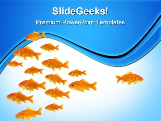 Dare To Be Different Goldfishes Animals PowerPoint Templates And PowerPoint Backgrounds 0611 Dare To Be Different Goldfishes Animals PowerPoint Templates And PowerPoint Backgrounds 0611