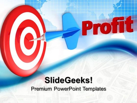 Dart Hitting Profit Business PowerPoint Templates And PowerPoint Themes 0712