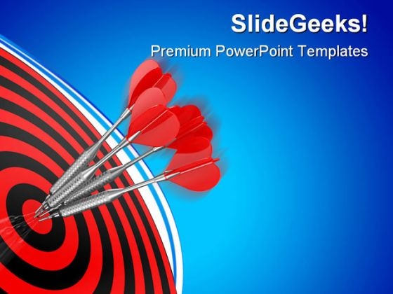 Darts Business PowerPoint Themes And PowerPoint Slides 0811