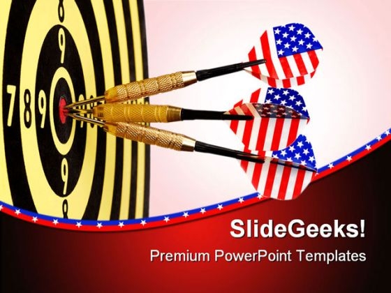 Darts On Target Americana PowerPoint Themes And PowerPoint Slides 0811 Darts On Target Americana PowerPoint Themes And PowerPoint Slides 0811