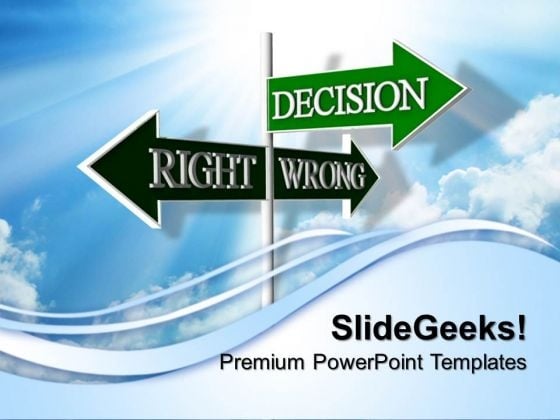 Decision Signpost Business PowerPoint Templates And PowerPoint Themes 0812 Decision Signpost Business PowerPoint Templates And PowerPoint Themes 0812