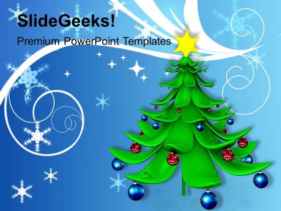 Decorated Christmas Tree With Balls Holiday PowerPoint Templates Ppt Backgrounds For Slides 1212 Decorated Christmas Tree With Balls Holiday PowerPoint Templates Ppt Backgrounds For Slides 1212