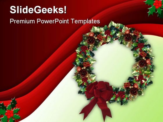 decorated_wreath_christmas_powerpoint_template_0610_title