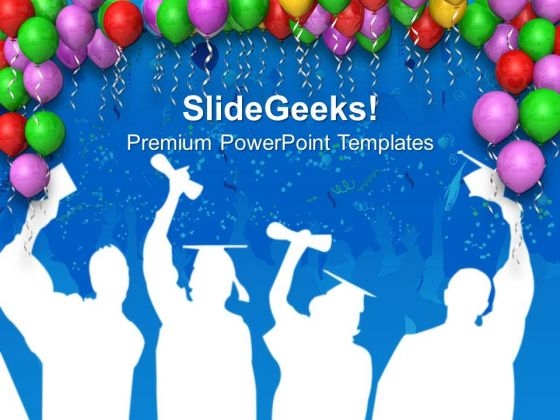 Decoration With Balloons Party Theme PowerPoint Templates Ppt Backgrounds For Slides 0413