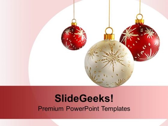 Decorative Christmas Ornaments PowerPoint Templates Ppt Backgrounds For Slides 1112