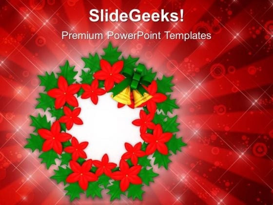 Decorative Flowers And Wreath Christmas PowerPoint Templates Ppt Backgrounds For Slides 1212 Decorative Flowers And Wreath Christmas PowerPoint Templates Ppt Backgrounds For Slides 1212