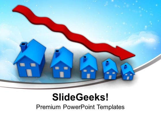 Decrease In Real Estate Rates Concept Business PowerPoint Templates And PowerPoint Themes 1012 Decrease In Real Estate Rates Concept Business PowerPoint Templates And PowerPoint Themes 1012