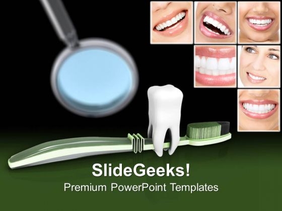 Dental Collage With Tooth Brush PowerPoint Templates Ppt Backgrounds For Slides 0213