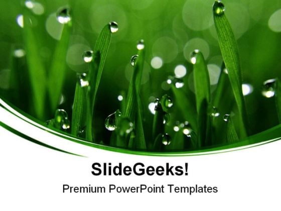 Dew Drops Green Nature PowerPoint Templates And PowerPoint Backgrounds 0511 Dew Drops Green Nature PowerPoint Templates And PowerPoint Backgrounds 0511