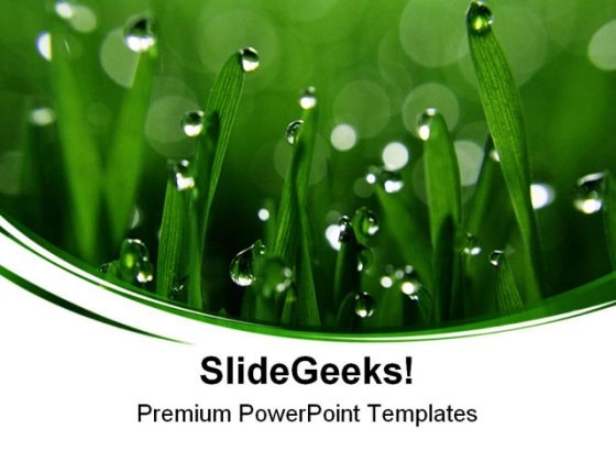 Dew Drops Green Nature PowerPoint Themes And PowerPoint Slides 0511 Dew Drops Green Nature PowerPoint Themes And PowerPoint Slides 0511