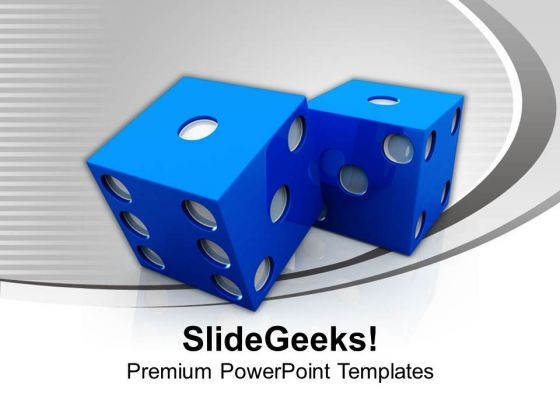 Dice Casino Game Theme PowerPoint Templates Ppt Backgrounds For Slides 0413
