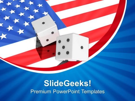 Dice With American Flag PowerPoint Templates Ppt Backgrounds For Slides 0813 Dice With American Flag PowerPoint Templates Ppt Backgrounds For Slides 0813