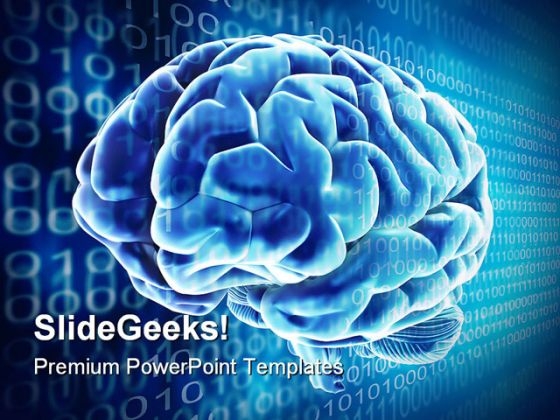 Digital Brain Science PowerPoint Backgrounds And Templates 0111 Digital Brain Science PowerPoint Backgrounds And Templates 0111