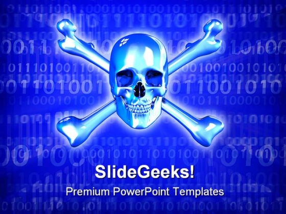 Digital Danger Computer PowerPoint Background And Template 1210 Digital Danger Computer PowerPoint Background And Template 1210