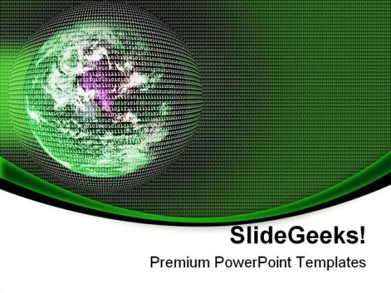 Digital Earth Abstract PowerPoint Templates And PowerPoint Backgrounds 0611