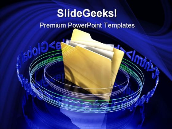 Digital Files Security PowerPoint Template 1110 Digital Files Security PowerPoint Template 1110