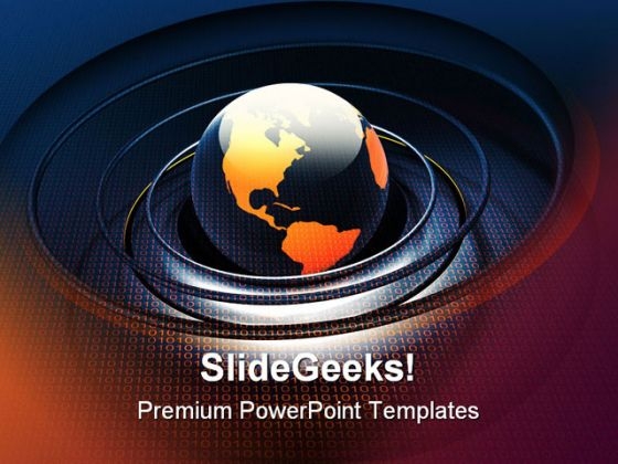 Digital Globe Business PowerPoint Template 0510 Digital Globe Business PowerPoint Template 0510