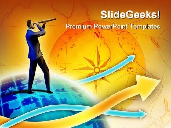 Direction Business Future PowerPoint Template 1110 Direction Business Future PowerPoint Template 1110