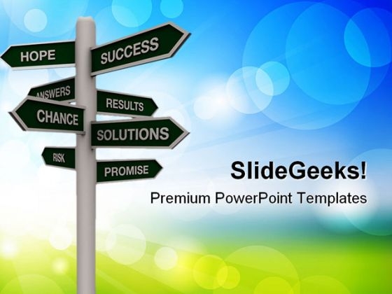 Direction Sign Success PowerPoint Themes And PowerPoint Slides 0511 Direction Sign Success PowerPoint Themes And PowerPoint Slides 0511