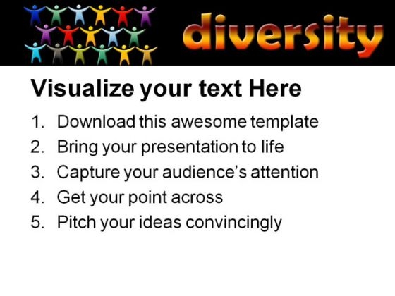 Diversity People PowerPoint Template 0510 visual colorful