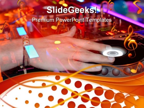 Djs Hand Music PowerPoint Templates And PowerPoint Backgrounds 0311