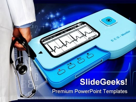 Doctor And Ecg Medical PowerPoint Background And Template 1210 Doctor And Ecg Medical PowerPoint Background And Template 1210
