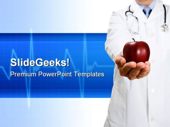Doctor Holding An Apple Health PowerPoint Themes And PowerPoint Slides 0311 Doctor Holding An Apple Health PowerPoint Themes And PowerPoint Slides 0311
