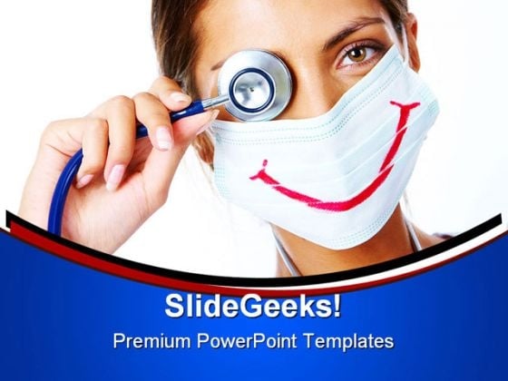 Doctor With Smiley Mask Medical PowerPoint Templates And PowerPoint Backgrounds 0411 Doctor With Smiley Mask Medical PowerPoint Templates And PowerPoint Backgrounds 0411