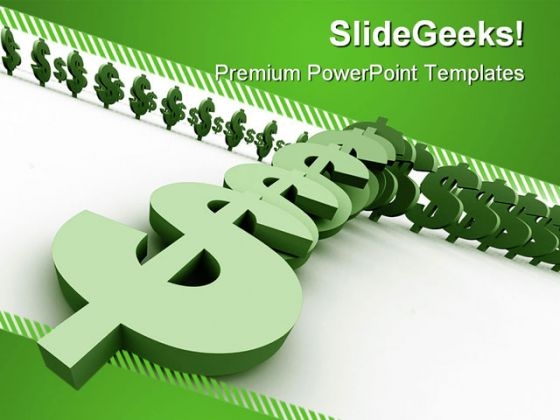 Dollar Domino Finance PowerPoint Themes And PowerPoint Slides 0211