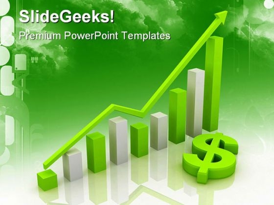 Dollar Graph Business PowerPoint Background And Template 1210 Dollar Graph Business PowerPoint Background And Template 1210