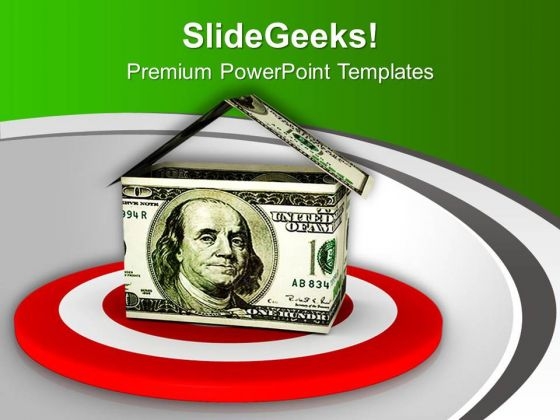 Dollar House As A Target PowerPoint Templates Ppt Backgrounds For Slides 0413 Dollar House As A Target PowerPoint Templates Ppt Backgrounds For Slides 0413