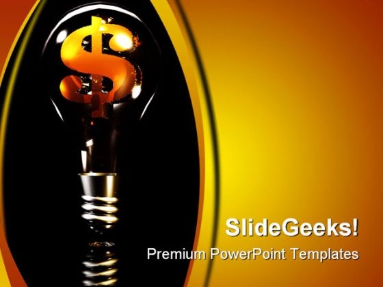 Dollar Lamp Money PowerPoint Templates And PowerPoint Backgrounds 0411 Dollar Lamp Money PowerPoint Templates And PowerPoint Backgrounds 0411