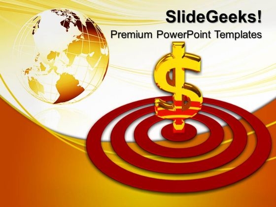 Dollar Sign In Target Center Business PowerPoint Templates And PowerPoint Themes 0612 Dollar Sign In Target Center Business PowerPoint Templates And PowerPoint Themes 0612