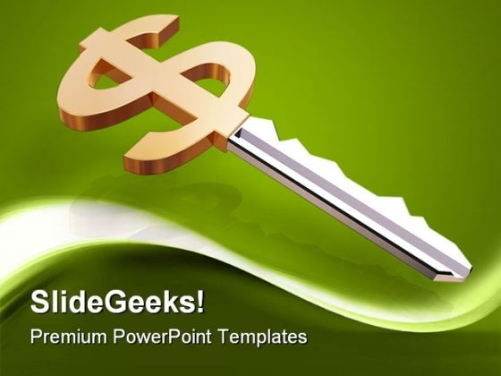 Dollar Sign With Key Security PowerPoint Templates And PowerPoint Backgrounds 0211 Dollar Sign With Key Security PowerPoint Templates And PowerPoint Backgrounds 0211