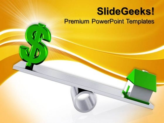 Dollar Sign With Real Estate PowerPoint Templates And PowerPoint Themes 0812 Dollar Sign With Real Estate PowerPoint Templates And PowerPoint Themes 0812