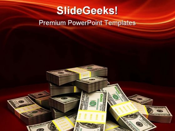 Dollar Stack Money PowerPoint Template 1110 Dollar Stack Money PowerPoint Template 1110