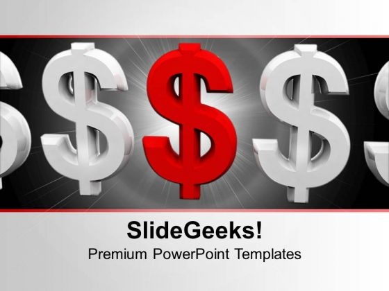 Dollar Symbol On Black Background Money PowerPoint Templates Ppt Backgrounds For Slides 0313