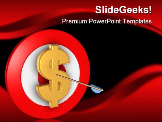 Dollar Target Business PowerPoint Template 1110 Dollar Target Business PowerPoint Template 1110