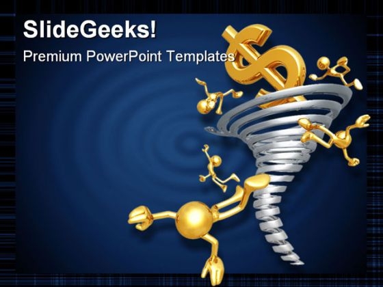 Dollar Tornado Money PowerPoint Template 0910 Dollar Tornado Money PowerPoint Template 0910