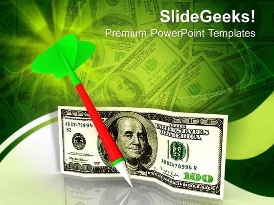 Dollar With Dart Economy Business PowerPoint Templates And PowerPoint Themes 1012 Dollar With Dart Economy Business PowerPoint Templates And PowerPoint Themes 1012