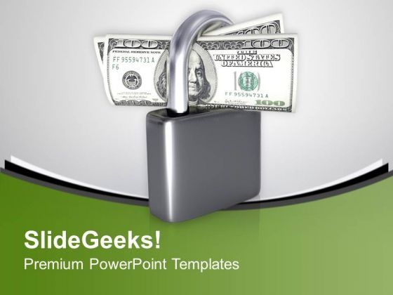 Dollars Banknote Bills Locked Security PowerPoint Templates Ppt Backgrounds For Slides 0213 Dollars Banknote Bills Locked Security PowerPoint Templates Ppt Backgrounds For Slides 0213
