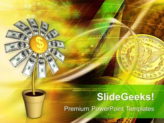 Dollars Flower Growth PowerPoint Templates And PowerPoint Themes 1012 Dollars Flower Growth PowerPoint Templates And PowerPoint Themes 1012