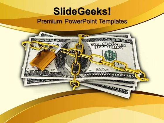 Dollars Locked With Padlock Security PowerPoint Templates And PowerPoint Themes 1012 Dollars Locked With Padlock Security PowerPoint Templates And PowerPoint Themes 1012