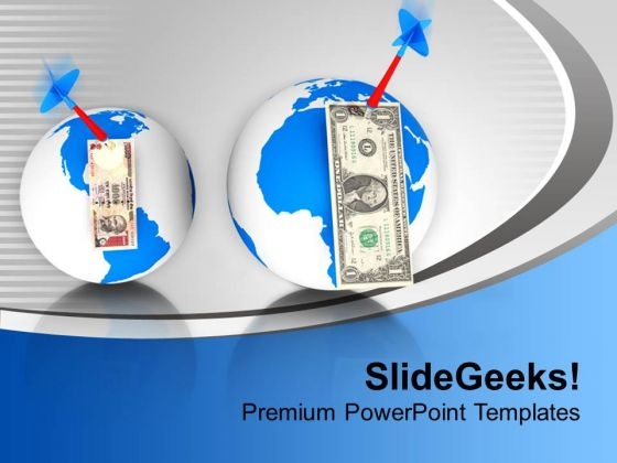 Dollars Over Globe With Dart Finance PowerPoint Templates Ppt Backgrounds For Slides 0113 Dollars Over Globe With Dart Finance PowerPoint Templates Ppt Backgrounds For Slides 0113