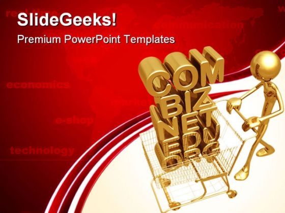 Domain Shopping E Commerce Technology PowerPoint Themes And PowerPoint Slides 0611