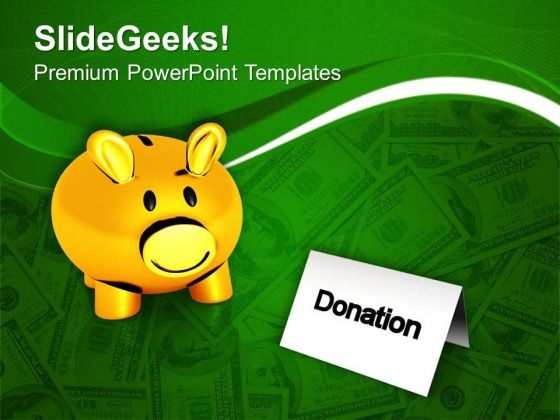 Donation Money Charity Theme PowerPoint Templates Ppt Backgrounds For Slides 0413
