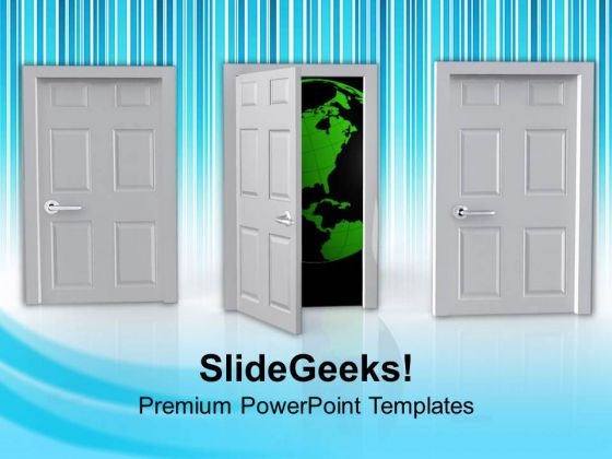 Door Opens To Reveal World Of Opportunity PowerPoint Templates Ppt Backgrounds For Slides 0713 Door Opens To Reveal World Of Opportunity PowerPoint Templates Ppt Backgrounds For Slides 0713